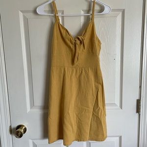 Hollister Yellow Mini Dress with Bow Knot